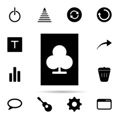 Poster - playing card icon. Universal set of web for website design and development, app development