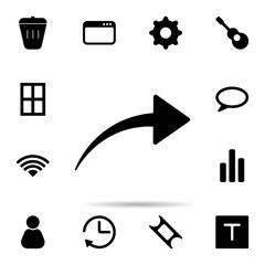 Poster - right arrow icon. Universal set of web for website design and development, app development