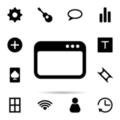 Aufkleber - screen shot icon. Universal set of web for website design and development, app development