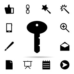 Poster - Key icon. Universal set of web for website design and development, app development
