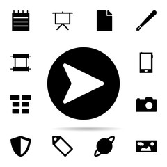 Poster - Navigation arrow icon. Universal set of web for website design and development, app development