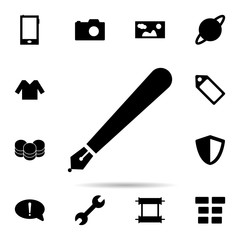 Poster - Pen icon. Universal set of web for website design and development, app development