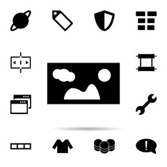 Poster - Picture icon. Universal set of web for website design and development, app development