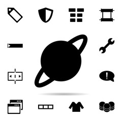 Poster - Planet icon. Universal set of web for website design and development, app development