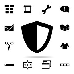 Poster - Protection shield icon. Universal set of web for website design and development, app development