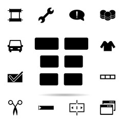 Poster - Row selection icon. Universal set of web for website design and development, app development