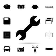 Poster - Spanner tool icon. Universal set of web for website design and development, app development