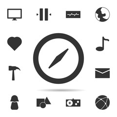 Poster - compass icon. Universal set of web for website design and development, app development