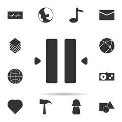 Poster - continuous line road icon. Universal set of web for website design and development, app development