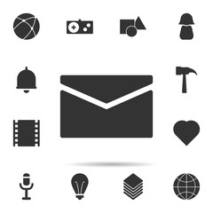 Poster - email envelope icon. Universal set of web for website design and development, app development