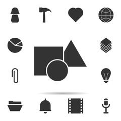 Poster - geometric shapes icon. Universal set of web for website design and development, app development