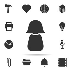 Poster - girl avatar icon. Universal set of web for website design and development, app development