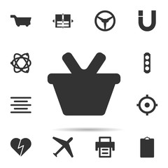 Poster - shopping basket icon. Universal set of web for website design and development, app development