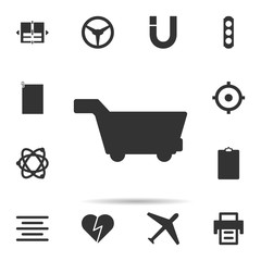 Poster - shopping cart icon. Universal set of web for website design and development, app development