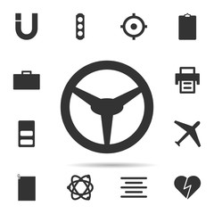 Poster - steering wheel icon. Universal set of web for website design and development, app development