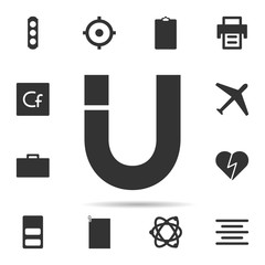 Poster - text letter u  icon. Universal set of web for website design and development, app development