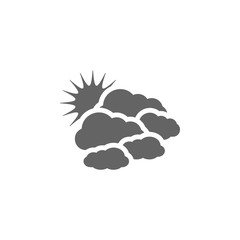 Poster - Sunny, cloudy weather icon. Element of weather sign icon