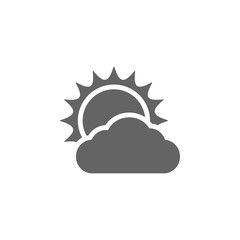 Poster - Sun, cloudy icon. Element of weather sign icon