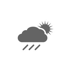 Poster - Sunny, rainy weather icon. Element of weather sign icon