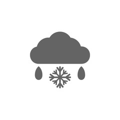 Poster - Sleet, snow, cloud icon. Element of weather sign icon