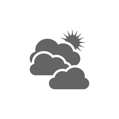Poster - Cloudy, sunny weather icon. Element of weather sign icon