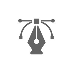 Poster - Anchor, pen, tool icon. Element of materia flat tools icon
