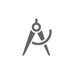 Poster - Calipers, measure, tool icon. Element of materia flat tools icon