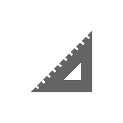 Poster - Ruler, tool, triangle icon. Element of materia flat tools icon