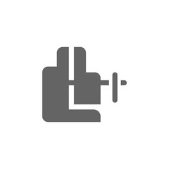 Poster - Repair, vise icon. Element of materia flat tools icon