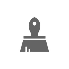 Poster - Brush icon. Element of materia flat tools icon