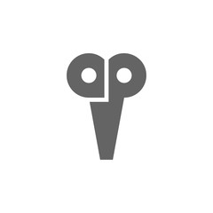 Poster -  Scissors icon. Element of materia flat tools icon