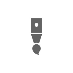 Poster -  Brush, design, paint, paint brush icon. Element of materia flat tools icon