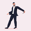 © mast3r - business man taking selfie photo on smartphone camera businessman in formal wear male cartoon character posing in suit flat full length