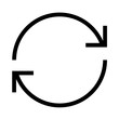 thin line sharp vector icon / arrow, recycle, rotation
