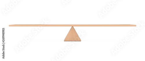 Fotomural Balance Concept. Wooden Board Plank Balancing