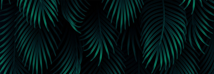 branch palm realistic. leaves and branches of palm trees. tropical leaf background. green foliage, t