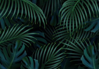Obraz na płótnie wzór lato roślina dżungla natura