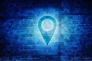 Poster - 2d  rendering travel and navigation planning, concept