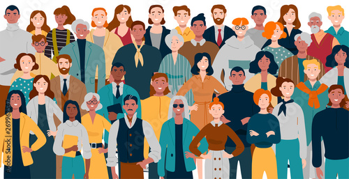 Cuadros en Lienzo Portrait of business team standing together