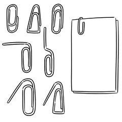 Wall Mural - vector set of paper clip