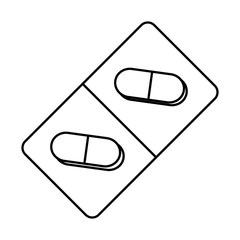 Sticker - capsules drugs medial isolated icon