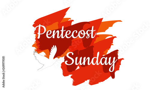 Fotomural Pentecost poster design for print or use as card, flyer or T shirt