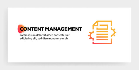 Canvas Print - CONTENT MANAGEMENT ICON CONCEPT