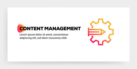 Canvas Print - CONTENT MANAGEMENT ICON CONCEPT