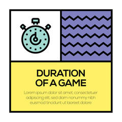 Sticker - DURATION OF A GAME ICON CONCEPT