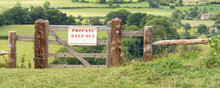 Private Keep Out Sign, Gloucestershire, England