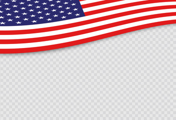 USA Independence Day 4th of July holiday. United states of America flag. Happy independence day banner. Memorial day. American background. Vector illustration.