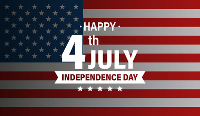 Wall Mural - USA Independence Day 4th of July holiday. United states of America flag. Happy independence day banner. Memorial day. American background. Vector illustration.