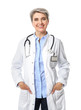 © Pixel-Shot - Mature female doctor on white background