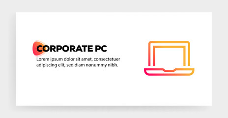 Wall Mural - corporate pc icon concept